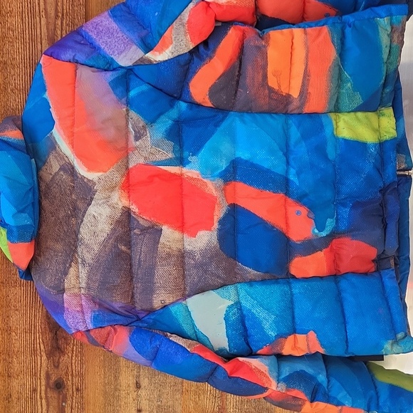 Clare Desjardins Colorful Puffer Jacket xl NWT - Picture 3 of 3